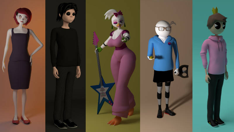 3D character models for animation, games, printing, and simulation.