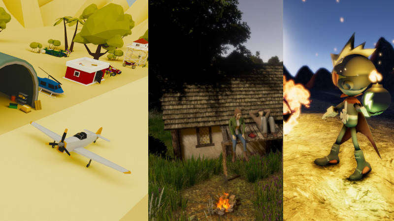 Interactive scene using both Blender and Unity.