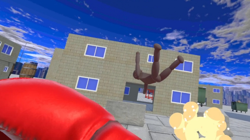 Character flies when punching