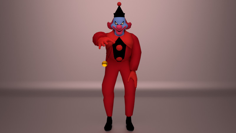 3D Character-Ghost Clown