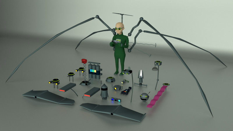 3D Character-Gizmo Weapon Pack