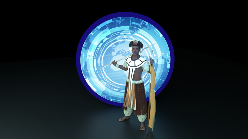 3D NFT Model-Zulu Tribal
