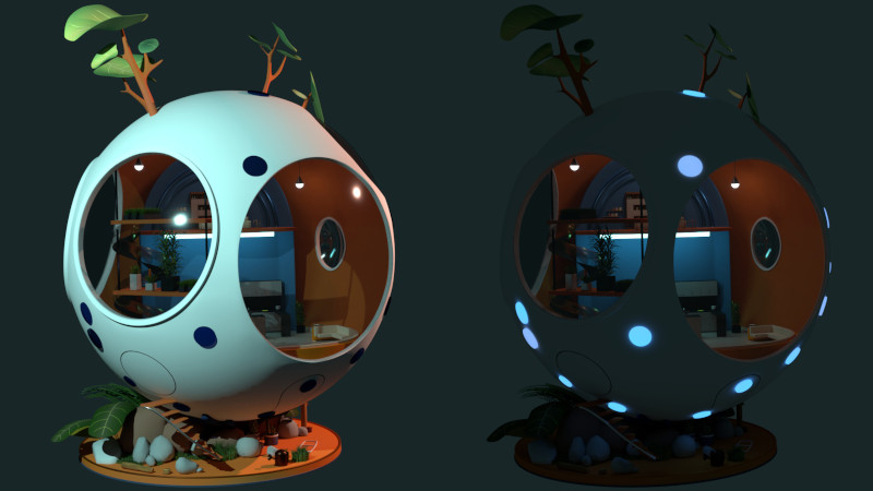 Futuristic, Spaceship like architecture