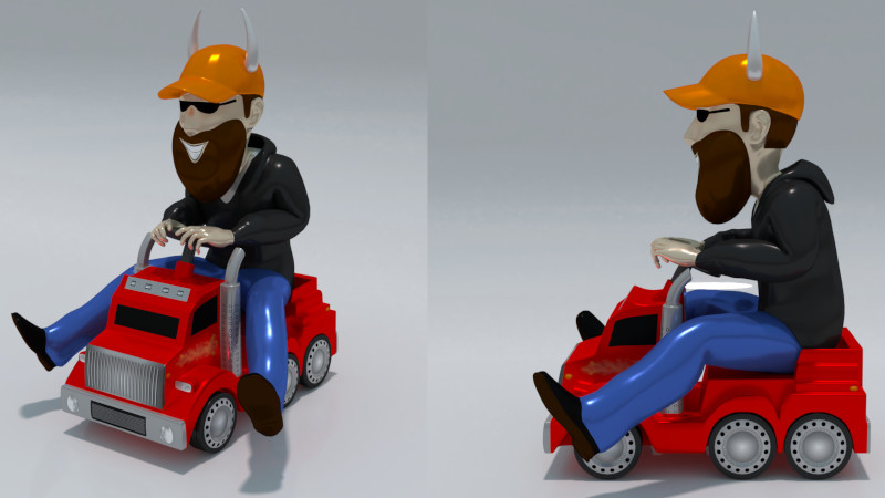 Funny inflatable mascot design 3D.