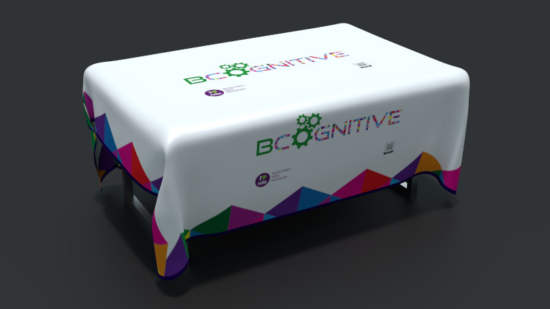 Table cloth design for organization.
