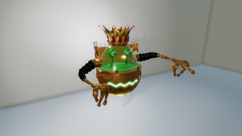 Robot character King Goobot for Source Film Maker(SFM).