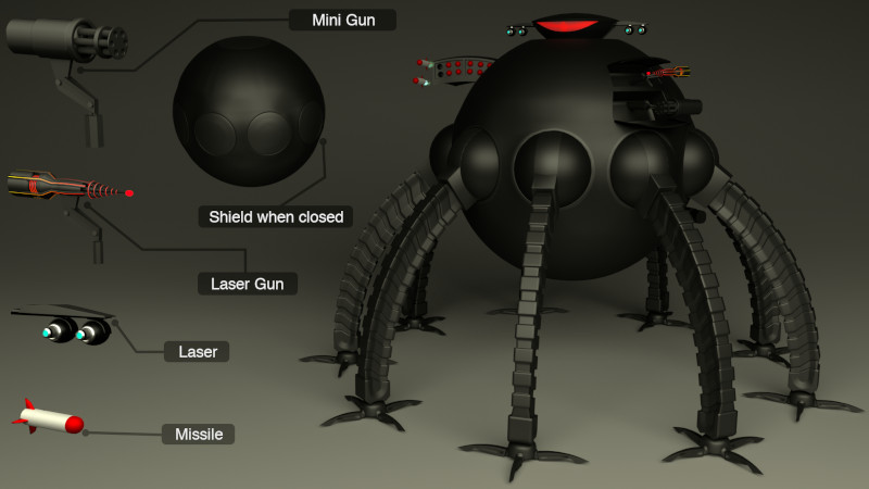 The Incredibles custom Omnidroid for animation.