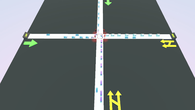 Simulation using Unity made for research purposes.