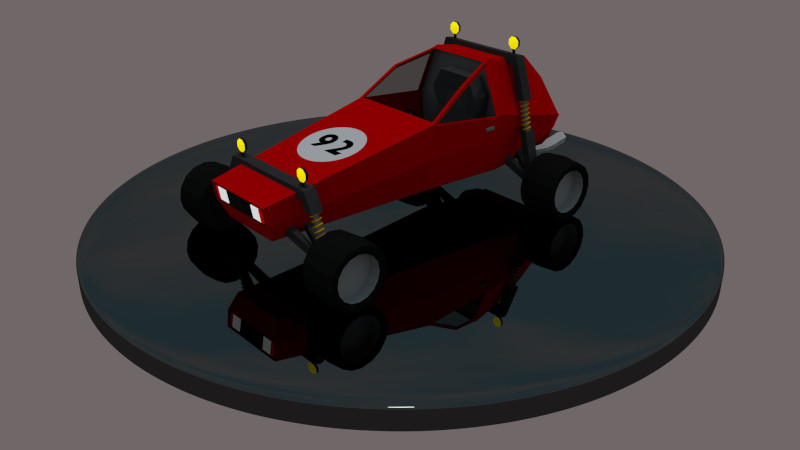 Lowpoly offroad buggy car.